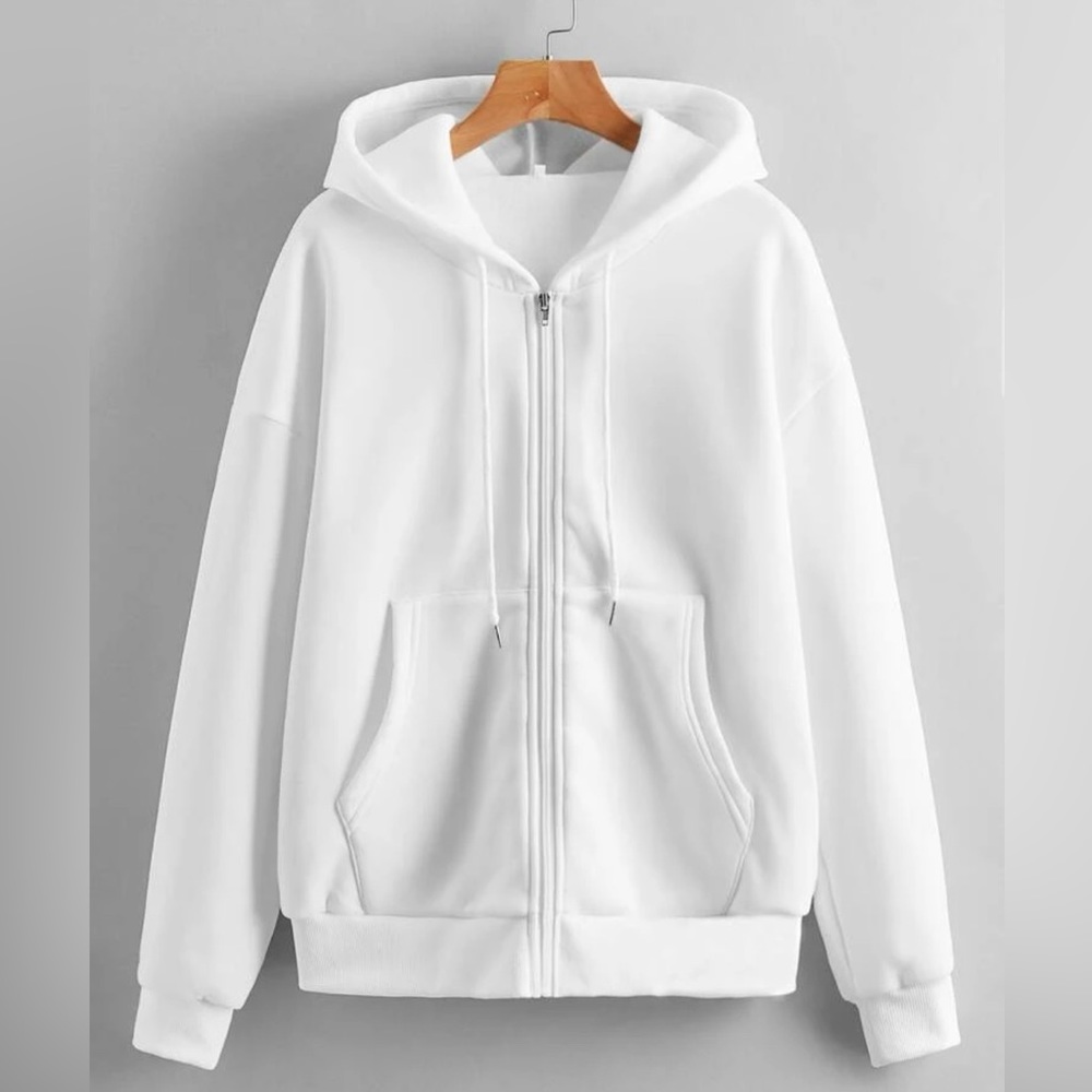 SHEIN zip up thermal lined hoodie 🤍